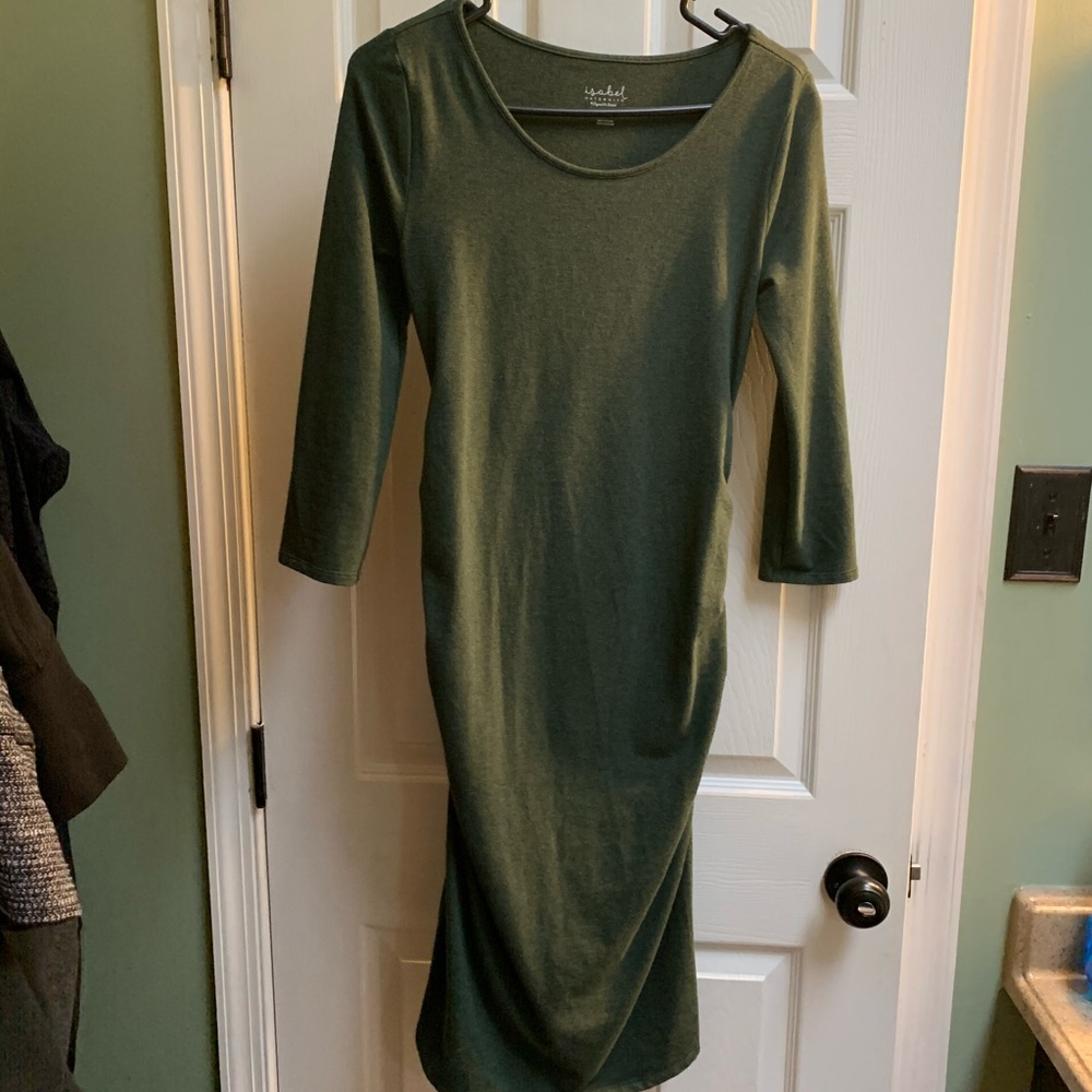 Slim Maternity Olive dress